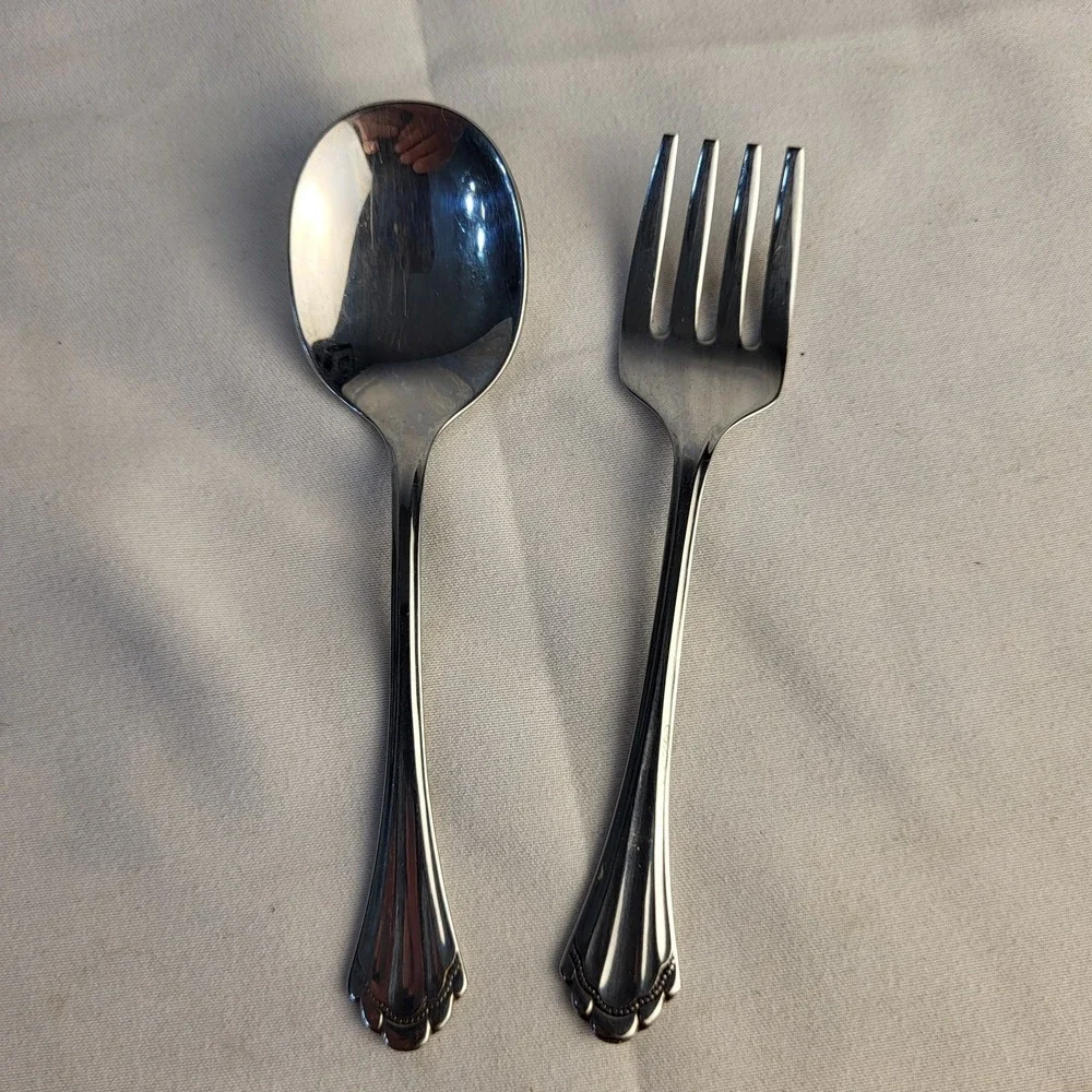 2 pc Vintage Community Stainless  Children's Spoon & Fork Set